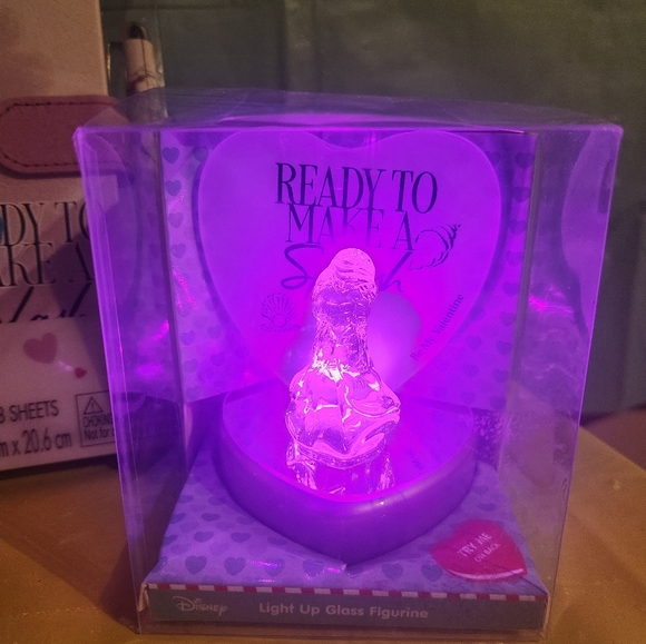 Disney Valentines Little Mermaid Bundle, Squishmallows, journal, glass light - Picture 2 of 2